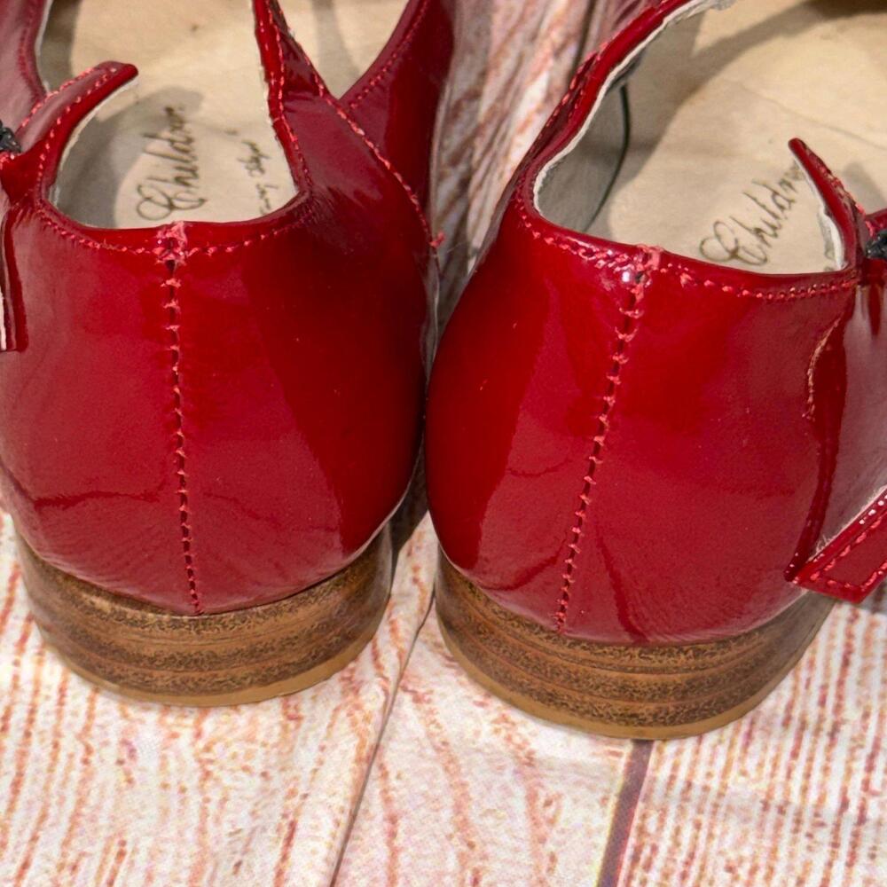 Strasburg Children Red Patent Leather Mary Jane Shoes Size 8 - Picture 6 of 7